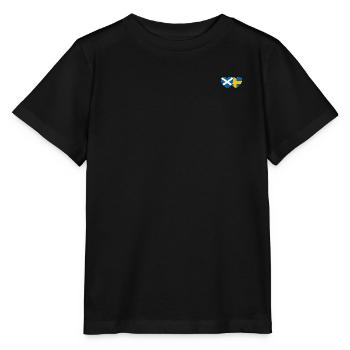 Ecosse Suède Drapeau Large Coeur - T-shirt bio MINI CREATOR Stanley/Stella Enfant - noir - Devant - Mikhail (115cm)