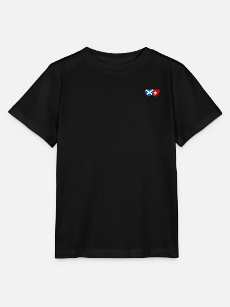 Schottland Schweiz Flagge Herz - Stanley/Stella Kinder T-Shirt MINI CREATOR  - Schwarz