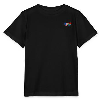 États-Unis, Afrique du Sud, drapeau, forme de coeur - T-shirt bio MINI CREATOR Stanley/Stella Enfant - noir - Devant - Mikhail (115cm)