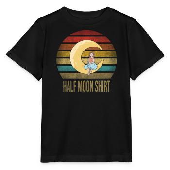 Little Girl Sitting on Half Moon Retro Sunset - Stanley/Stella MINI CREATOR Kids’ T-Shirt - black - Front - Mikhail (115cm)