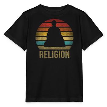 Monk Buddhist Monk Buddhism Meditation - Stanley/Stella MINI CREATOR Kids’ T-Shirt - black - Front - Mikhail (115cm)