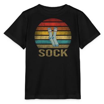 Chaussette Life Chaussettes Rétro Sunset Vintage - T-shirt bio MINI CREATOR Stanley/Stella Enfant - noir - Devant - Mikhail (115cm)