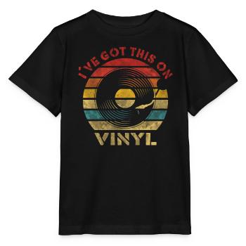 Ive kreeg dit op Vinyl Retro Vintage Music - Stanley/Stella Kinder-T-shirt MINI CREATOR  - zwart - Voor - Mikhail (115cm)