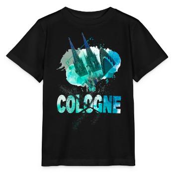 Cologne Cathédrale de Cologne Allemagne Ville Skyline Splash - T-shirt bio MINI CREATOR Stanley/Stella Enfant - noir - Devant - Mikhail (115cm)