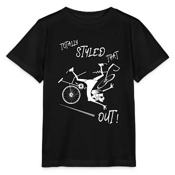 Drôle D’accident De Vélo, Accident De Vélo, Cycliste Fille - T-shirt bio MINI CREATOR Stanley/Stella Enfant - noir - Devant - Mikhail (115cm)