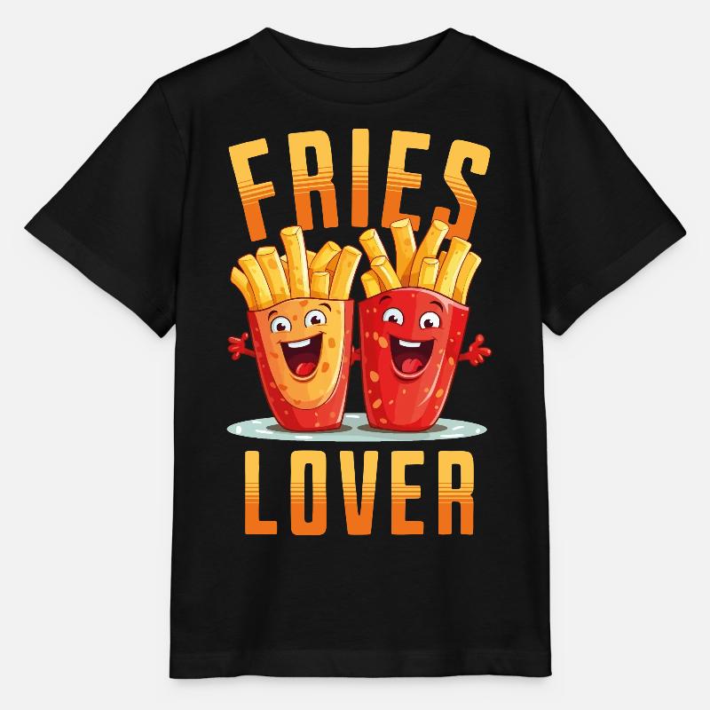 frites amour frise l’amant frits visage - T-shirt bio MINI CREATOR Stanley/Stella Enfant - noir