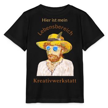 C’est mon domaine de vie : l’atelier créatif - T-shirt bio MINI CREATOR Stanley/Stella Enfant - noir - Devant - Mikhail (115cm)