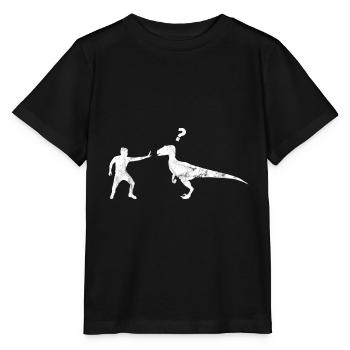 Dinosaures Velociraptor - T-shirt bio MINI CREATOR Stanley/Stella Enfant - noir - Devant - Mikhail (115cm)