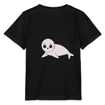 Seals, seals, seals, seals animals - Stanley/Stella MINI CREATOR Kids’ T-Shirt - black - Front - Mikhail (115cm)