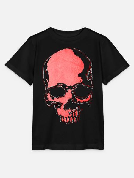 Roter Schädel - Stanley/Stella Kinder T-Shirt MINI CREATOR - Schwarz