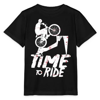 Vététistes - T-shirt bio MINI CREATOR Stanley/Stella Enfant - noir - Devant - Mikhail (115cm)