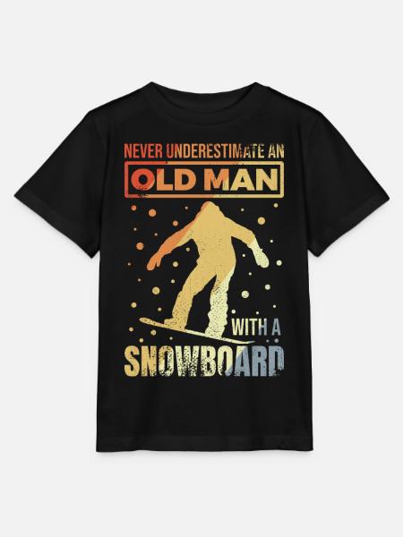 Snowboard Großvater - Stanley/Stella Kinder T-Shirt MINI CREATOR - Schwarz