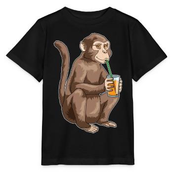 Affe Saft - Stanley/Stella Kinder T-Shirt MINI CREATOR  - Schwarz - Vorne - Mikhail (115cm)