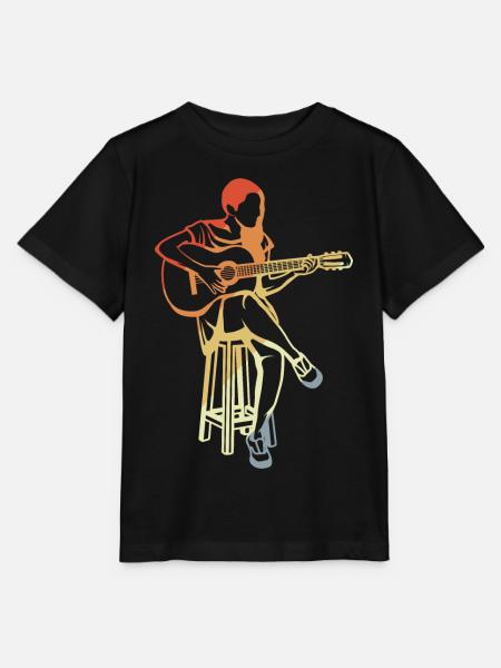 Gitarristin - Stanley/Stella Kinder T-Shirt MINI CREATOR  - Schwarz