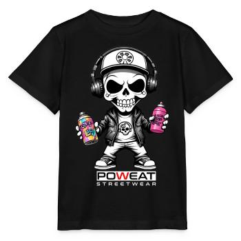 Sprayer Skull - Stanley/Stella Kinder T-Shirt MINI CREATOR  - Schwarz - Vorne - Mikhail (115cm)