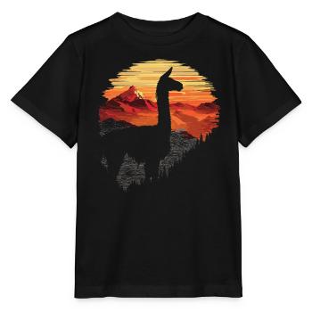 Alpaga Lama Andes Amérique du Sud - T-shirt bio MINI CREATOR Stanley/Stella Enfant - noir - Devant - Mikhail (115cm)