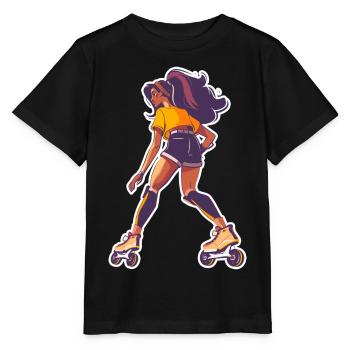 Roller skater - Stanley/Stella MINI CREATOR Kids’ T-Shirt - black - Front - Mikhail (115cm)