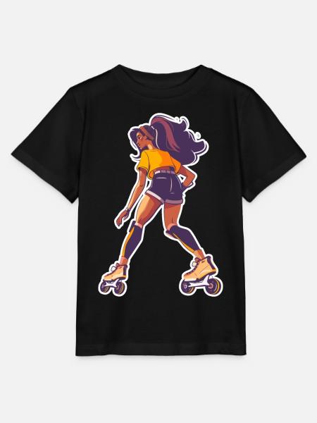 Rollschuhläuferin - Stanley/Stella Kinder T-Shirt MINI CREATOR - Schwarz
