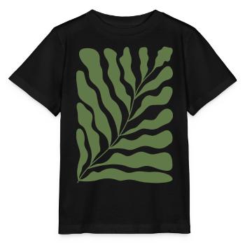 Abstrait Floral - T-shirt bio MINI CREATOR Stanley/Stella Enfant - noir - Devant - Mikhail (115cm)