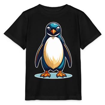 Cooler Pinguin – Süß, frech und sympathisch - Stanley/Stella Kinder T-Shirt MINI CREATOR  - Schwarz - Vorne - Mikhail (115cm)