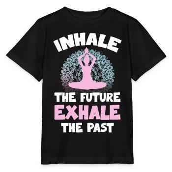 Respire dans le futur, expire le passé - T-shirt bio MINI CREATOR Stanley/Stella Enfant - noir - Devant - Mikhail (115cm)