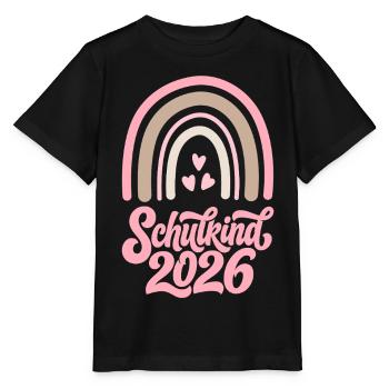 Enfant d’école 2026 Fille arc-en-ciel - T-shirt bio MINI CREATOR Stanley/Stella Enfant - noir - Devant - Mikhail (115cm)