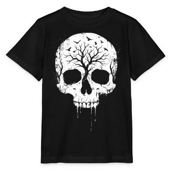 Skull Shirt for Dark Art Fans - Stanley/Stella MINI CREATOR Kids’ T-Shirt - black - Front - Mikhail (115cm)