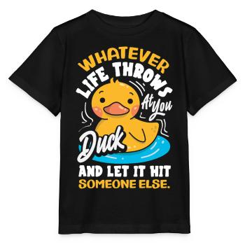 Funny Ducks Motif Ducks Lover Sayings - Stanley/Stella MINI CREATOR Kids’ T-Shirt - black - Front - Mikhail (115cm)