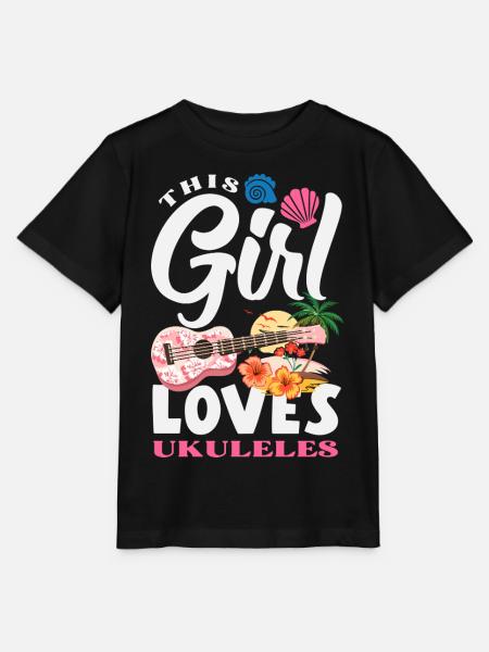 Lustiges Ukulele Designs Und Sprüche - Stanley/Stella Kinder T-Shirt MINI CREATOR  - Schwarz