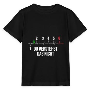 Du Verstehst Das Nicht Motorrad Gangschaltung Moto - Stanley/Stella Kinder T-Shirt MINI CREATOR  - Schwarz - Vorne - Mikhail (115cm)