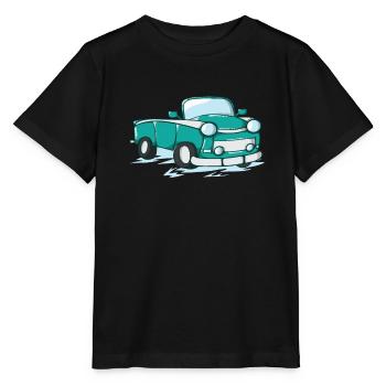 Auto Trabi en bande dessinée - T-shirt bio MINI CREATOR Stanley/Stella Enfant - noir - Devant - Mikhail (115cm)
