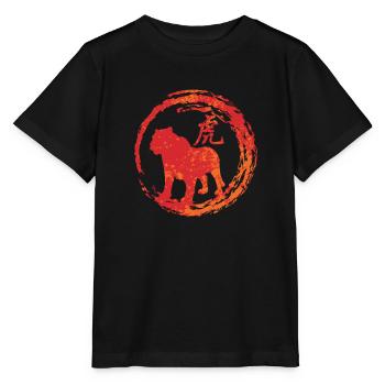 Tiger chinese zodiac - Stanley/Stella MINI CREATOR Kids’ T-Shirt - black - Front - Mikhail (115cm)