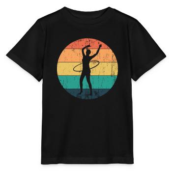 Hula-Hoop woman in training hullert - Stanley/Stella MINI CREATOR Kids’ T-Shirt - black - Front - Mikhail (115cm)