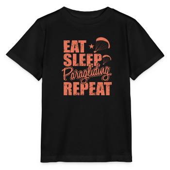 Ät sömn skärmflygning Upprepa extremsport - T-shirt MINI CREATOR barn från Stanley/Stella - svart - Fram - Mikhail (115cm)