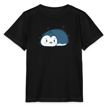 Un pingouin blottit un animal de l’Antarctique - T-shirt bio MINI CREATOR Stanley/Stella Enfant - noir - Devant - Mikhail (115cm)