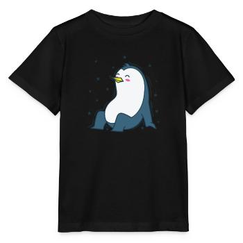 Pinguin und der Nachthimmel Antarktis - Stanley/Stella Kinder T-Shirt MINI CREATOR  - Schwarz - Vorne - Mikhail (115cm)
