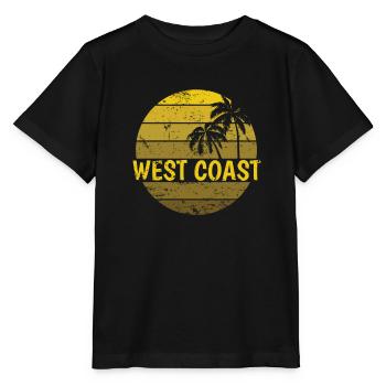 West Coast Palme Urlaub Strand - Stanley/Stella Kinder T-Shirt MINI CREATOR  - Schwarz - Vorne - Mikhail (115cm)