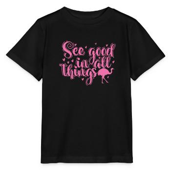 See good in all Things Laufvogel Strauß - Stanley/Stella Kinder T-Shirt MINI CREATOR  - Schwarz - Vorne - Mikhail (115cm)