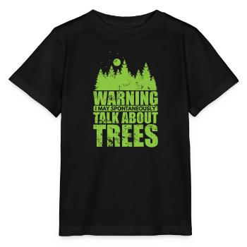 Avertissement je parle d’arbres nature forêts - T-shirt bio MINI CREATOR Stanley/Stella Enfant - noir - Devant - Mikhail (115cm)