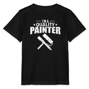 Je suis un Peintre de qualité Profession Peintre - T-shirt bio MINI CREATOR Stanley/Stella Enfant - noir - Devant - Mikhail (115cm)