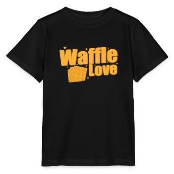 Waffle Love Snack Gebäck Teig Bäcker - Stanley/Stella Kinder T-Shirt MINI CREATOR  - Schwarz - Vorne - Mikhail (115cm)