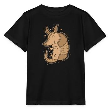 Armadillo is happy desert mammal - Stanley/Stella MINI CREATOR Kids’ T-Shirt - black - Front - Mikhail (115cm)