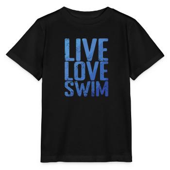 Live Love Swim Sport Training - Stanley/Stella Kinder T-Shirt MINI CREATOR  - Schwarz - Vorne - Mikhail (115cm)