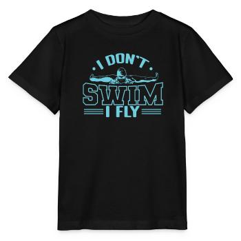 I don't Swim I Fly Sport Hobby - Stanley/Stella Kinder T-Shirt MINI CREATOR  - Schwarz - Vorne - Mikhail (115cm)