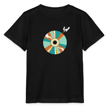 Support de données pour module de stockage rétro CD-Rom - T-shirt bio MINI CREATOR Stanley/Stella Enfant - noir - Devant - Mikhail (115cm)
