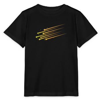 Sternschnuppen Schweif Weltraum - Stanley/Stella Kinder T-Shirt MINI CREATOR  - Schwarz - Vorne - Mikhail (115cm)