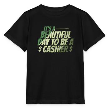 It's a Beautiful Day to be a Cashier - Stanley/Stella Kinder T-Shirt MINI CREATOR  - Schwarz - Vorne - Mikhail (115cm)