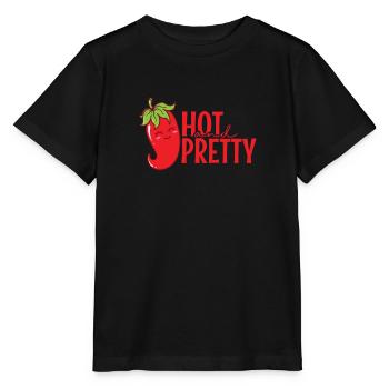 Assaisonnement piquant et joli au piment - T-shirt bio MINI CREATOR Stanley/Stella Enfant - noir - Devant - Mikhail (115cm)