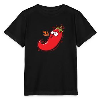 Piment Chaleur Épice Chaleur Degré de piquant - T-shirt bio MINI CREATOR Stanley/Stella Enfant - noir - Devant - Mikhail (115cm)