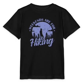 Les week-ends sont des randonnées nature - T-shirt bio MINI CREATOR Stanley/Stella Enfant - noir - Devant - Mikhail (115cm)